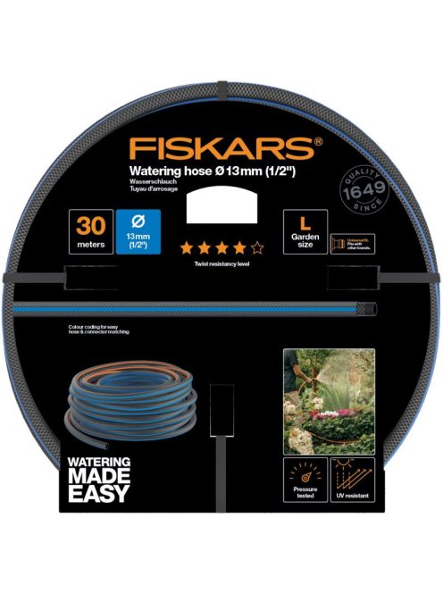 Fiskars Locsolótömlő, 13 mm (1/2), 30 m Q4