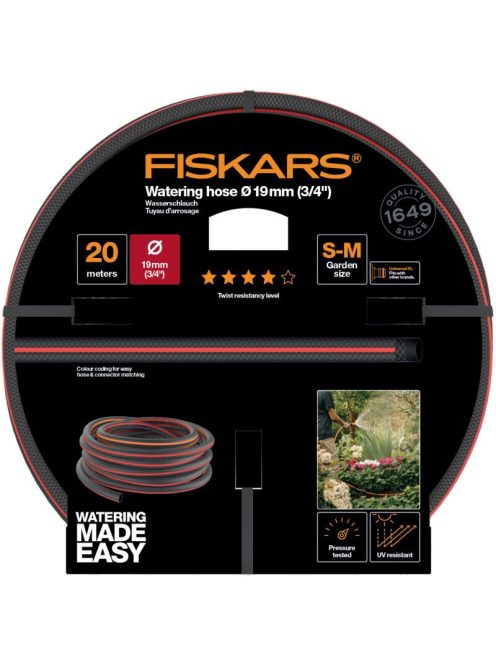 Fiskars Locsolótömlő, 19 mm (3/4), 20 m Q4