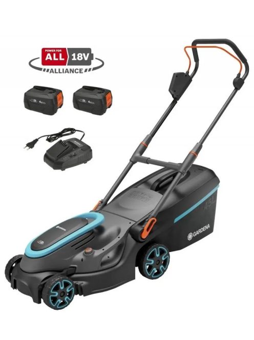 Gardena PowerMax 37/36V P4A akkumulátoros fűnyíró akkumulátorral