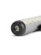 LED-es zseblámpa - munkalámpa móddal - 400 mAh akkumulátor - XPE + SMD LED - 500 lm - IP55 - ezüst