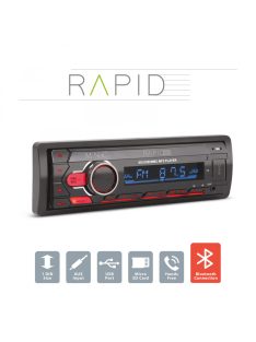   Fejegység "Rapid" - 1 DIN - 4 x 50 W - BT - MP3 - AUX - SD - USB