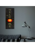 Halloween-i LED-es hangulatkép - fali akasztóval, 2 x AA, 30 x 70 cm