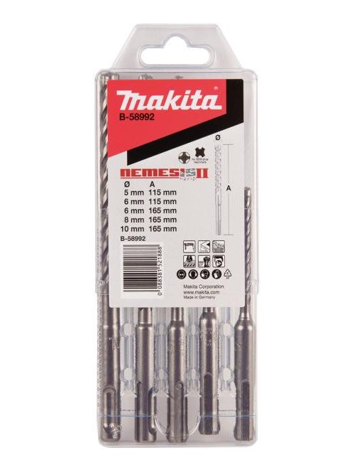 Makita Nemesis fúrókészlet 5,6x110mm; 6,8,10x160mm (B-58992)