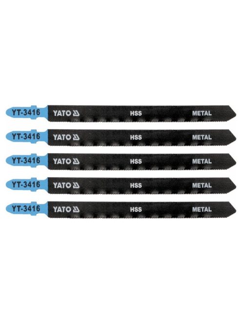 YATO Dekopírfűrészlap fémre T-befogás 21TPI 130/1,0 mm HSS (5 db/cs)