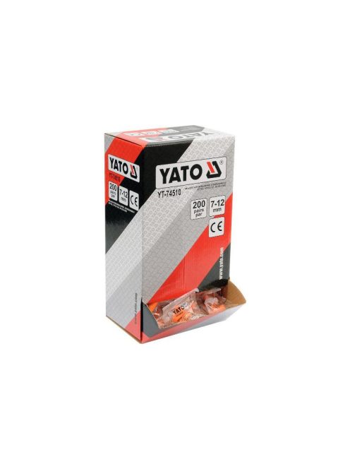 YATO Füldugó 7-12 mm (200 pár/cs)